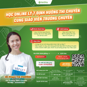 Vietelite tuyển sinh lớp Lý 7 online đầu tiên định hướng thi Chuyên