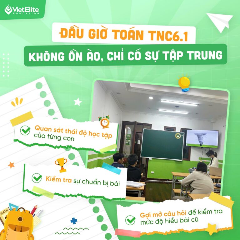 Lớp học sĩ số nhỏ VietElite Hà Đông – Học sinh tiến bộ nhanh