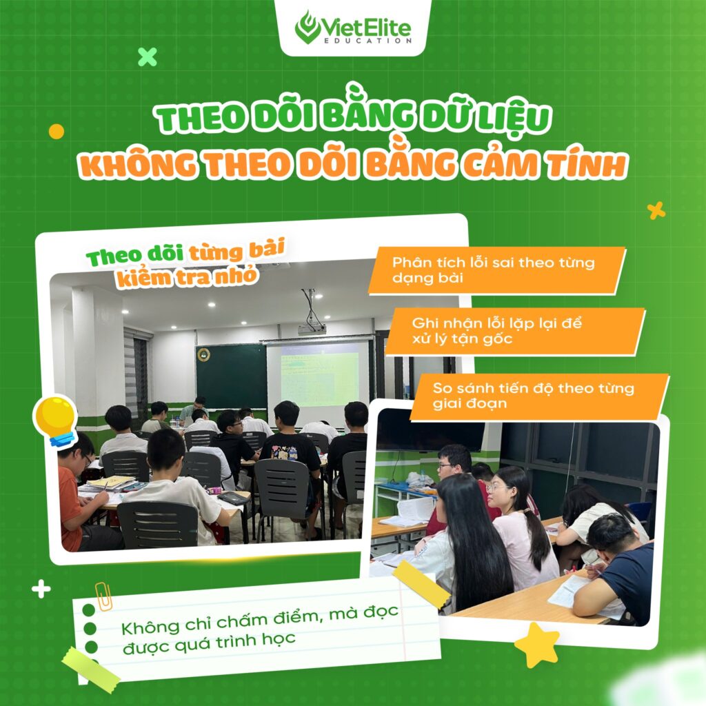 Thầy cô VietElite theo dõi bằng dữ liệu