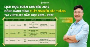 Lịch học Toán chuyên lớp 9 cùng thầy Nguyễn Đắc Thắng