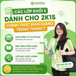 Các lớp khối 6 chính thức khai giảng tại VietElite